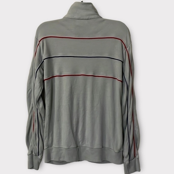Vintage Track & Court Gray w/Navy and Red Pin Stipe Track Jacket Men’s Size M - Picture 3 of 5
